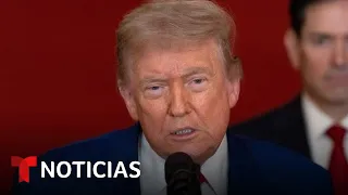 Trump lanza una amenaza militar a Irán &quot;si la paz no se concreta rápidamente&quot; | Noticias Telemundo