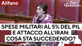 Alifano: &quot;Spese militari al 5% del Pil e attacco di Israele a Teheran, diteci cosa sta succedendo&quot;
