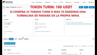 IG TOKEN 👉 Token TURMALINA (TURM) 👉 Max Total Supply: 3,369 TURM 👉 Precio TURM:  100 USDT 👉 REGALO #turmalina