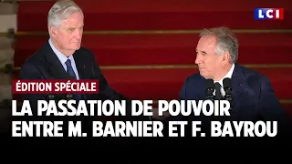 🔴🇫🇷 Suivez en direct sur LCI la passation de pouvoir entre Michel Barnier et François Bayrou