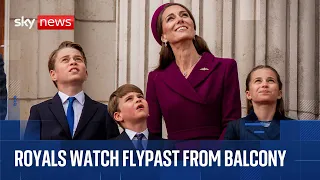 Red Arrows join military aircraft for VE Day flypast over London