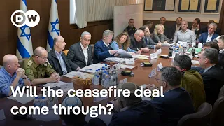 Israel Security Cabinet meeting underway to vote on Gaza ceasefire agreement | DW News