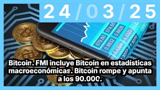 BITCOIN Bitcoin. FMI incluye Bitcoin en estadísticas macroeconómicas. Bitcoin rompe y apunta a los 90.000.