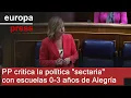 PP critica la política "sectaria" con escuelas 0-3 años de Alegría