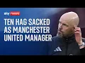 Manchester United sack manager Erik ten Hag