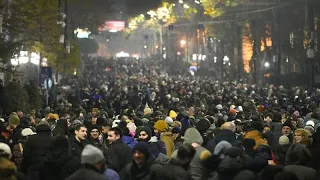 Georgian anti-government protests enter twelfth night amidst intensifying policing