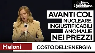 Meloni: &quot;Verificare eventuali anomalie sul prezzo dell&#39;energia, sarebbero ingiustificabili&quot;