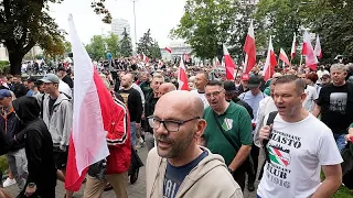 Anti-immigration demonstrations take place in more than 80 cities across Poland