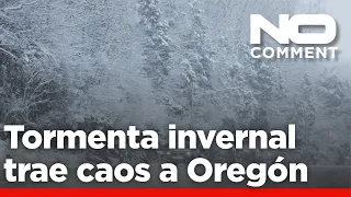 NO COMMENT: Hasta 30 vehículos involucrados en un accidente en una carretera nevada de Oregón