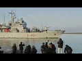 CASSIOPEA N - Albania, la nave Cassiopea con a bordo 49 migranti arriva al porto di Shengjin