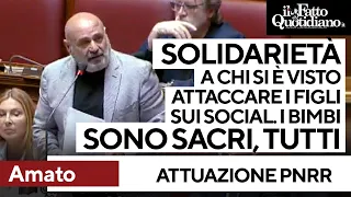 Amato (M5S): &quot;Solidarietà a chi si è visto attaccare i figli sui social. I bimbi sono sacri, tutti&quot;