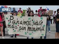 Panameños protestan contra posible diálogo entre Gobierno y empresa minera