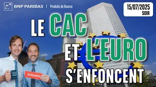 CAC40 INDEX Le CAC et l&#39;EURO s&#39;ENFONCENT - 100 % Marchés - 15s