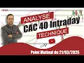 CAC 40 - Analyse Technique Intraday du 21-03-2025