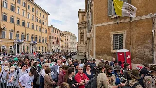 GATHER Thousands of visitors gather at Pope Francis&#39; final resting place in Rome basilica