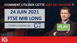 FTSE MIB40 INDEX 🔵 FTSE MIB - Idée de trading turbo DT EXPERT du 24 Juin 2021