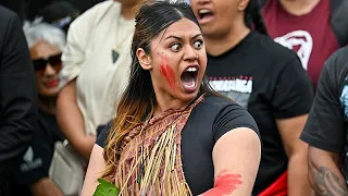 Anhänger zeigen Haka, während Māori-Abgeordnete Sanktionen drohen