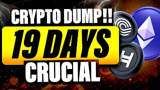 ETHEREUM CRYPTO DUMP TODAY! Ethereum 19 Days! Altcoin Season Pause?