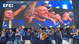 Fin de fiesta multitudinario para festejar el ascenso del Oviedo