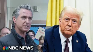 Newsom says he would welcome President Trump with additional fire support