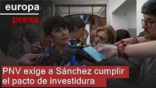 PNV exige a Sánchez cumplir el pacto de investidura