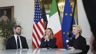 Meloni, anfitriona en las conversaciones entre Von der Leyen y Vance