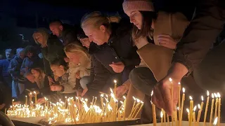 Mahnwache für die Opfer des Amoklaufs von Cetinje