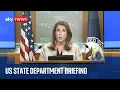 US State Department briefing as Trump says  'we will have a deal with China'