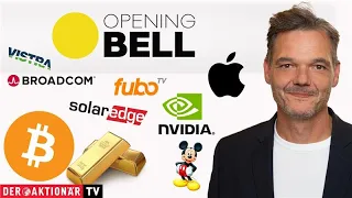 BITCOIN GOLD Opening Bell: Bitcoin, Gold, Nvidia, Broadcom, FuboTV, Disney, SolarEdge, Apple, Vistra Energy