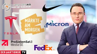 NIKE INC. Märkte am Morgen: Salzgitter, Nike, FedEx, Micron Technology, ProSiebenSat.1, Tesla