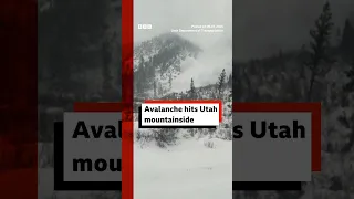 AVALANCHE Avalanche hits Utah mountainside during winter storm. #Avalanche #US #BBCNews