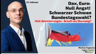 DAX40 PERF INDEX Dax, Euro: Null Angst! Schwarzer Schwan Bundestagswahl? Marktgeflüster Teil 2