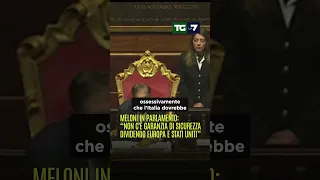 Meloni in parlamento: “Non c&#39;è garanzia di sicurezza dividendo Europa e Stati Uniti”