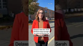 MCBRIDE ORD 10P Delaware state Sen. Sarah McBride sends message to voters on Election Day