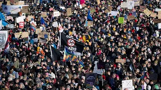 Thousands protest across Germany against far-right extremism ahead of snap elections