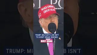 Trump vows to end ‘drag shows’ and woke agenda in the US military #foxnews #shorts #trump
