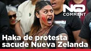 NO COMMENT: Manifestantes bailan la haka frente al Parlamento de Nueva Zelanda