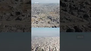 Drone footage shows Gaza before and after Israel&#39;s military operation in the Palestinian enclave.