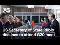 G20 talks to go ahead without US's highest diplomat | DW News