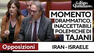 Opposizioni contro Tajani: &quot;Ci siamo svegliati ora? Momento drammatico, non faccia polemiche&quot;