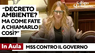 Decreto ambiente, la frecciata di L&#39; Abbate (M5s) in Aula: &quot;Come fate a chiamarlo così?&quot;