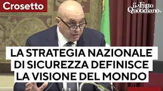 Corsetto: &quot;Definire una strategia di sicurezza nazionale definisce la visione del mondo&quot;