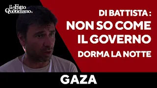 Di Battista all&#39;evento per Gaza: “Non so come il governo dorma la notte. E poi parlano di valori?”