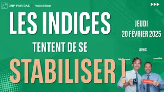 Les indices tentent de se STABILISER ! - 100% Marchés - matin - 20/02/2025