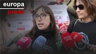 Plantilla 112 se concentra en Toledo para reclamar el cese de la externalización del servicio