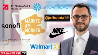 NIKE INC. Märkte stabil - Snowflake, Walmart, Nike, Evonik, Salzgitter, Pro7, Continental, Sanofi, Vigil
