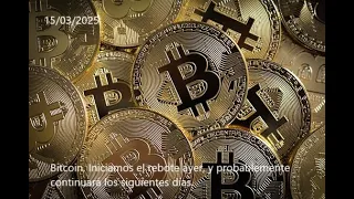 BITCOIN Bitcoin. Iniciamos el rebote ayer, y probablemente continuará los siguientes días.