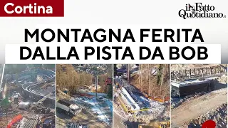 Cortina, corsa contro il tempo per completare la pista da bob: bosco abbattuto e montagna sventrata