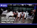 “Hacía mucho calor, con niños en el avión”, aseguran brasileños deportados por EEUU