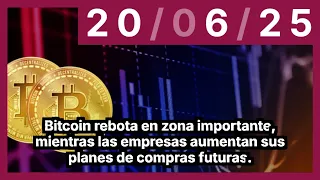 BITCOIN Bitcoin rebota en zona importante, mientras las empresas aumentan sus planes de compras futuras.